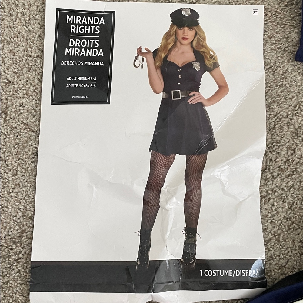 NEW Police Officer Costume with Hat and Handcuffs